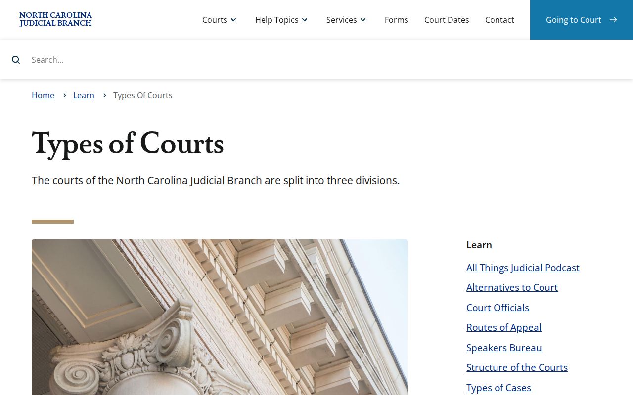 Mitchell County civil court docket context in the North Carolina court hierarchy