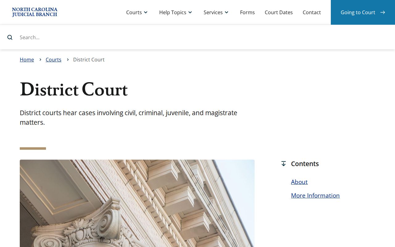 Mitchell County criminal court docket context for North Carolina District Court